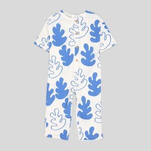 Zara Blue and White Patterned One Piece- 18-24 Months